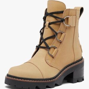New Sorel Women's Joan Now Lace Boots - caribou Buff and Black